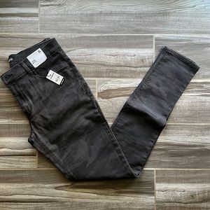 Express Black and Gray Camo Mid Rise Stretch Legging